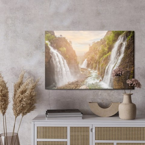 Obraz Na Płótnie Widok 3D Na Piękne Wodospady