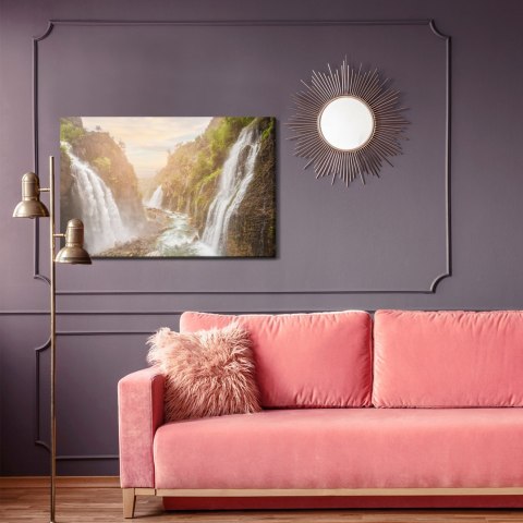 Obraz Na Płótnie Widok 3D Na Piękne Wodospady