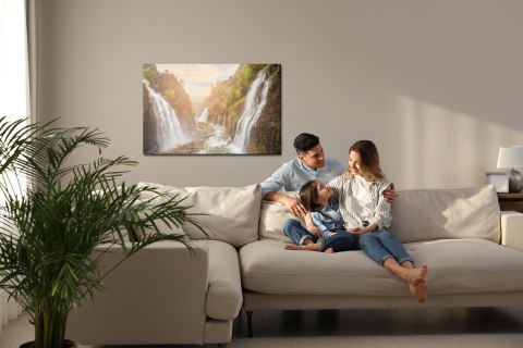 Obraz Na Płótnie Widok 3D Na Piękne Wodospady