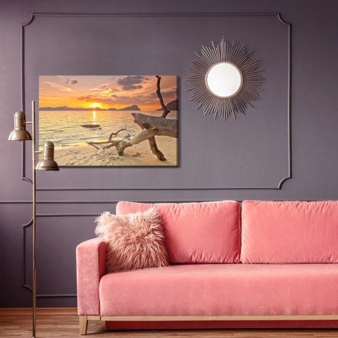 Obraz Na Płótnie Zachód Słońca Na Plaży