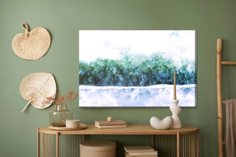 Obraz Na Płótnie Abstrakcyjny Las - Akwarela