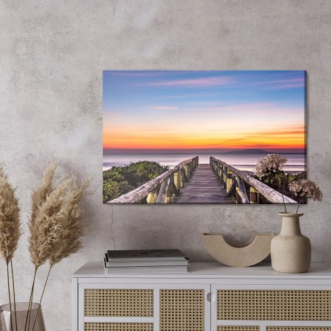 Obraz Na Płótnie Drewniany Pomost I Morze