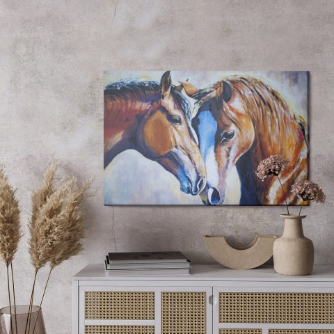 Obraz Na Płótnie Dwa Akwarelowe Konie