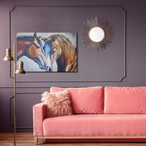 Obraz Na Płótnie Dwa Akwarelowe Konie