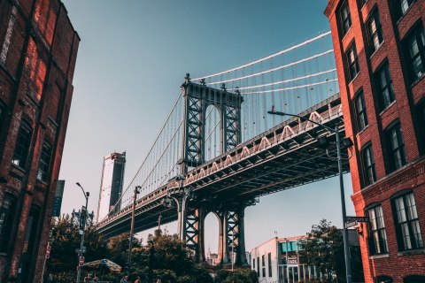 Obraz Na Płótnie Most Manhattan Bridge, Nowy Jork