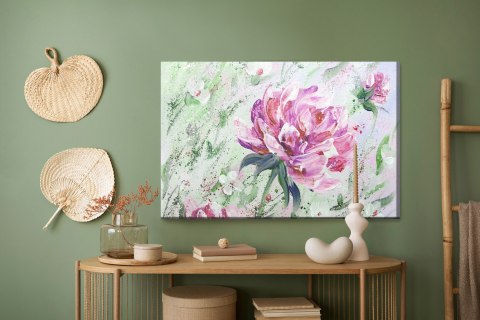 Obraz Na Płótnie Namalowane Piwonie Rośliny