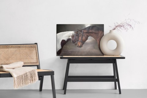 Obraz Na Płótnie Urocze Konie W Lesie