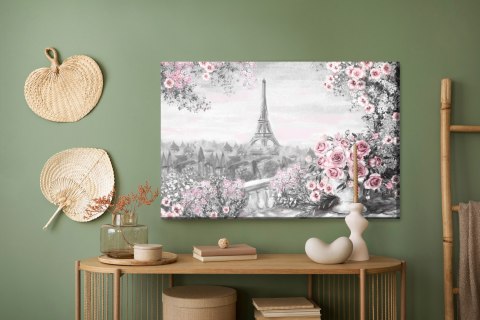 Obraz Na Płótnie Widok Z Tarasu Na Wieżę Eiffla