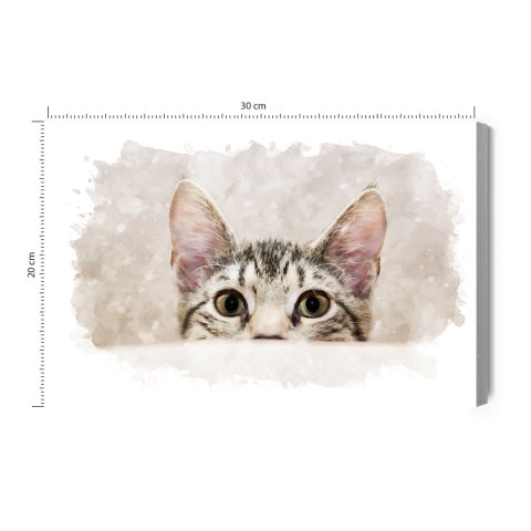 Obraz Na Płótnie Ciekawski Kotek Malowany Akwarelą