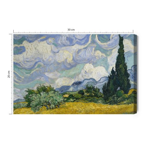 Obraz Na Płótnie Vincent Van Gogh "Pole Pszenicy Z Cyprysami" Reprodukcja