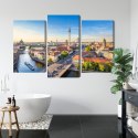 Obraz Wieloczęściowy Rzeka Sprewa I Panoramiczny Widok Berlina