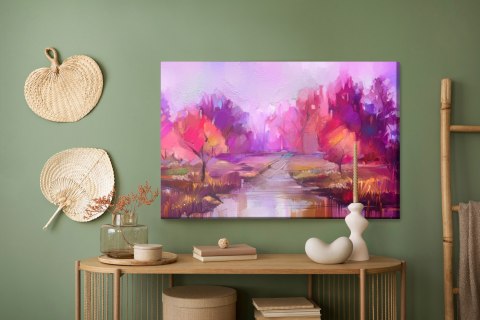 Obraz Na Płótnie Abstrakcyjny Różowy Park