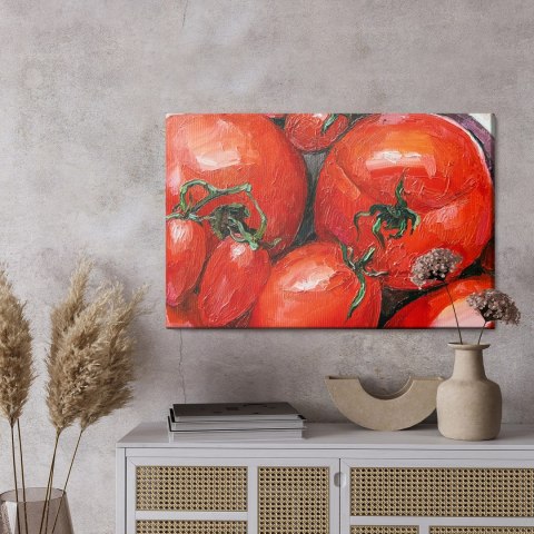 Obraz Na Płótnie Malowane Pomidory Z Bliska