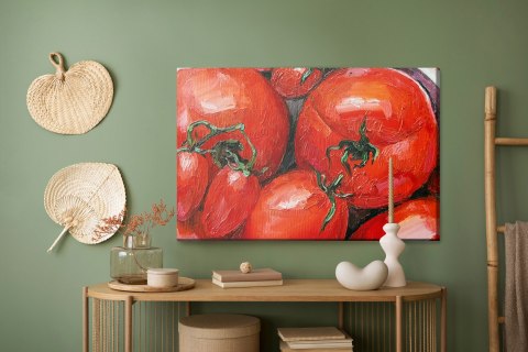 Obraz Na Płótnie Malowane Pomidory Z Bliska