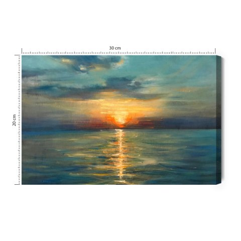 Obraz Na Płótnie Malowniczy Zachód Słońca Nad Morzem