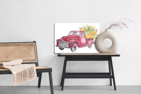 Obraz Na Płótnie Retro Ciężarówka Z Warzywami