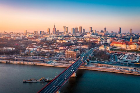 Obraz Na Płótnie Warszawa O Świcie