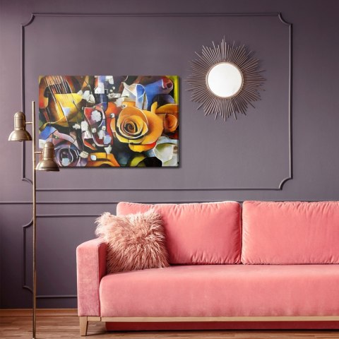 Obraz Na Płótnie Kwiaty W Kubistycznym Stylu