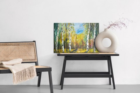 Obraz Na Płótnie Las Brzozowy Jak Malowany