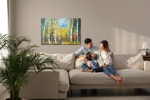 Obraz Na Płótnie Las Brzozowy Jak Malowany