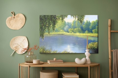 Obraz Na Płótnie Las Z Widokiem Na Rzekę