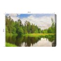Obraz Na Płótnie Leśny Krajobraz Z Jeziorem