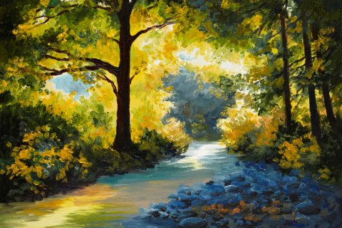 Obraz Na Płótnie Leśny Pejzaż Jak Malowany