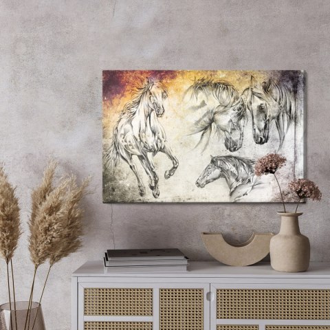 Obraz Na Płótnie Konie Jak Naszkicowane
