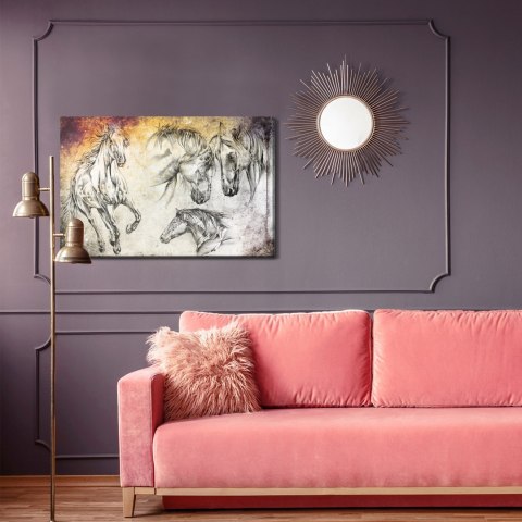 Obraz Na Płótnie Konie Jak Naszkicowane