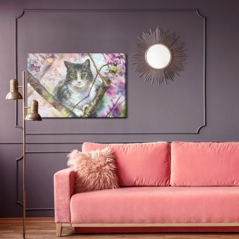 Obraz Na Płótnie Kot W Kwitnącym Ogrodzie