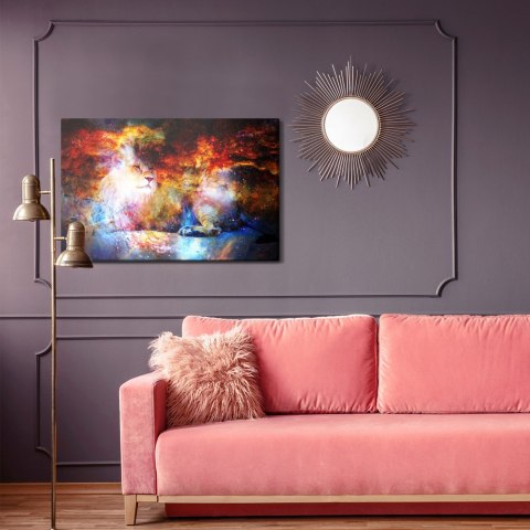 Obraz Na Płótnie Lew W Przestrzeni Kosmicznej