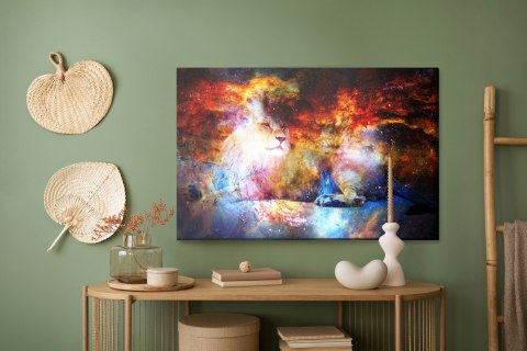 Obraz Na Płótnie Lew W Przestrzeni Kosmicznej