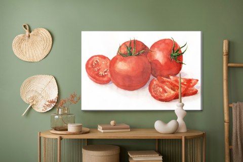 Obraz Na Płótnie Pomidory Malowane Akwarelą