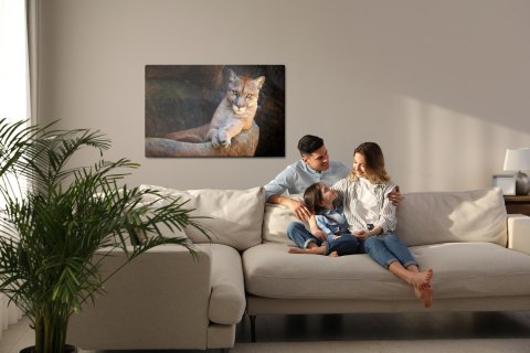 Obraz Na Płótnie Puma W Naturalnym Środowisku