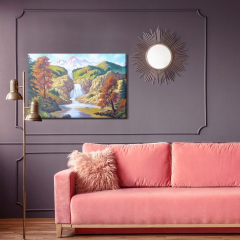 Obraz Na Płótnie Jesienny Wodospad Jak Malowany