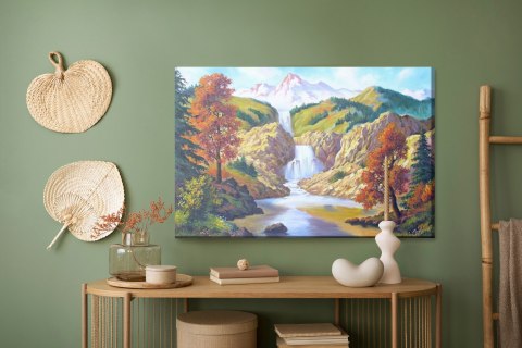 Obraz Na Płótnie Jesienny Wodospad Jak Malowany