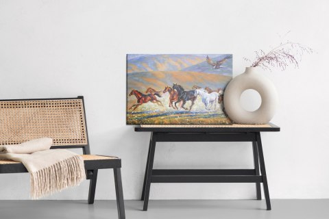 Obraz Na Płótnie Konie W Galopie W Górach