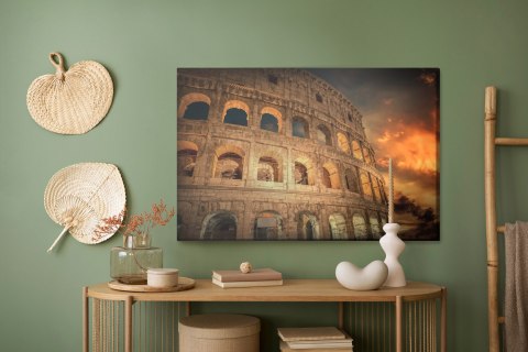 Obraz Na Płótnie Rzymskie Koloseum Nocą