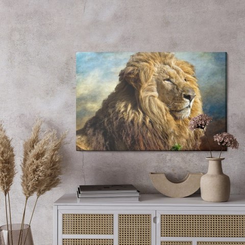 Obraz Na Płótnie Majestatyczny Lew 3D