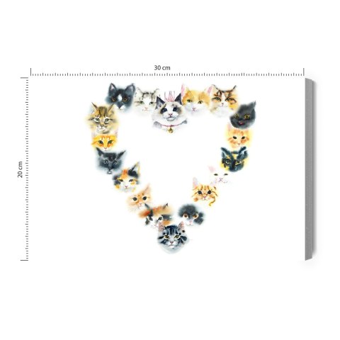 Obraz Na Płótnie Serduszko Z Kotków