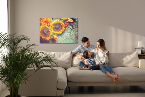 Obraz Na Płótnie Jesienna Kompozycja Kwiatowa W Stylu Vintage