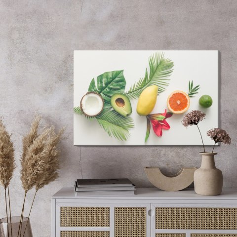 Obraz Na Płótnie Kolorowe Owoce I Liście