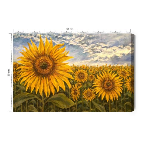 Obraz Na Płótnie Słonecznikowe Pole Jak Malowane 3D