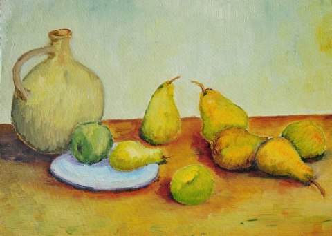 Obraz Na Płótnie Malowane Gruszki