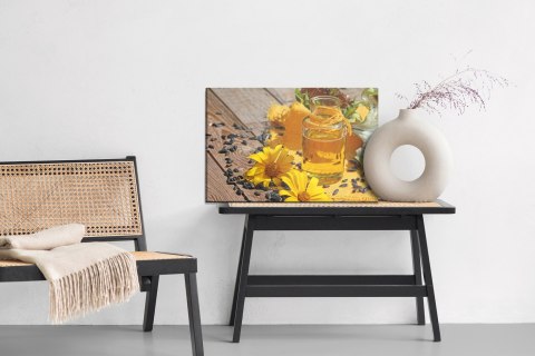 Obraz Na Płótnie Olej Słonecznikowy Z Kwiatami