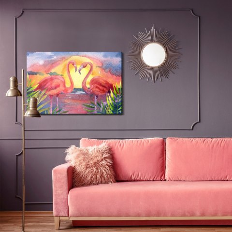 Obraz Na Płótnie Różowe Ptaki