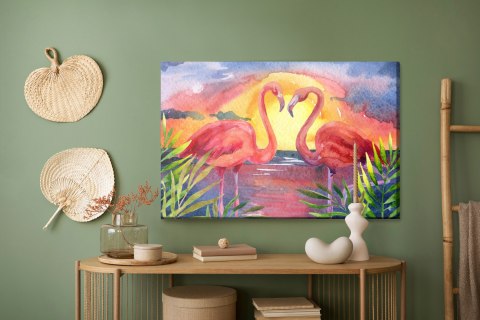 Obraz Na Płótnie Różowe Ptaki