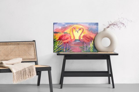 Obraz Na Płótnie Różowe Ptaki