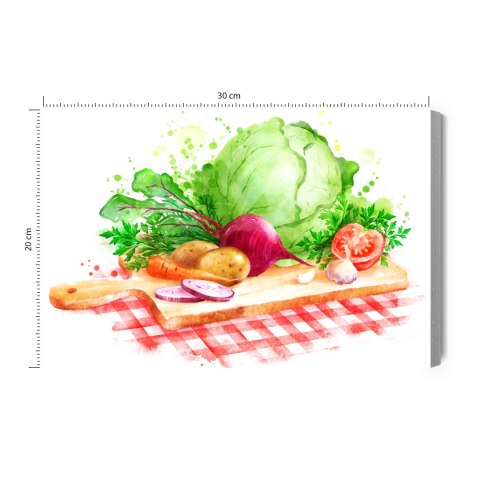 Obraz Na Płótnie Warzywa Na Desce Do Krojenia