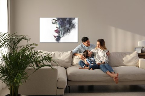 Obraz Na Płótnie Akwarelowa Kobieca Twarz